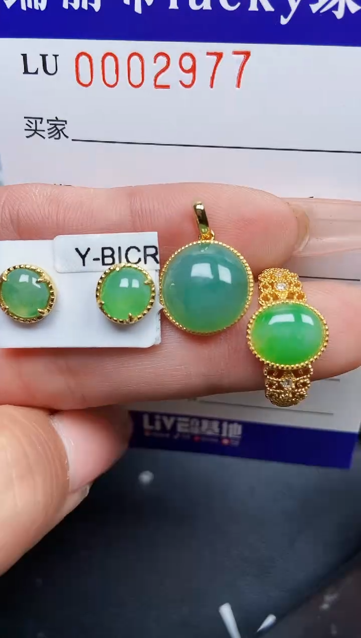 【闪购商品】翡翠颈饰银S925镶嵌2977