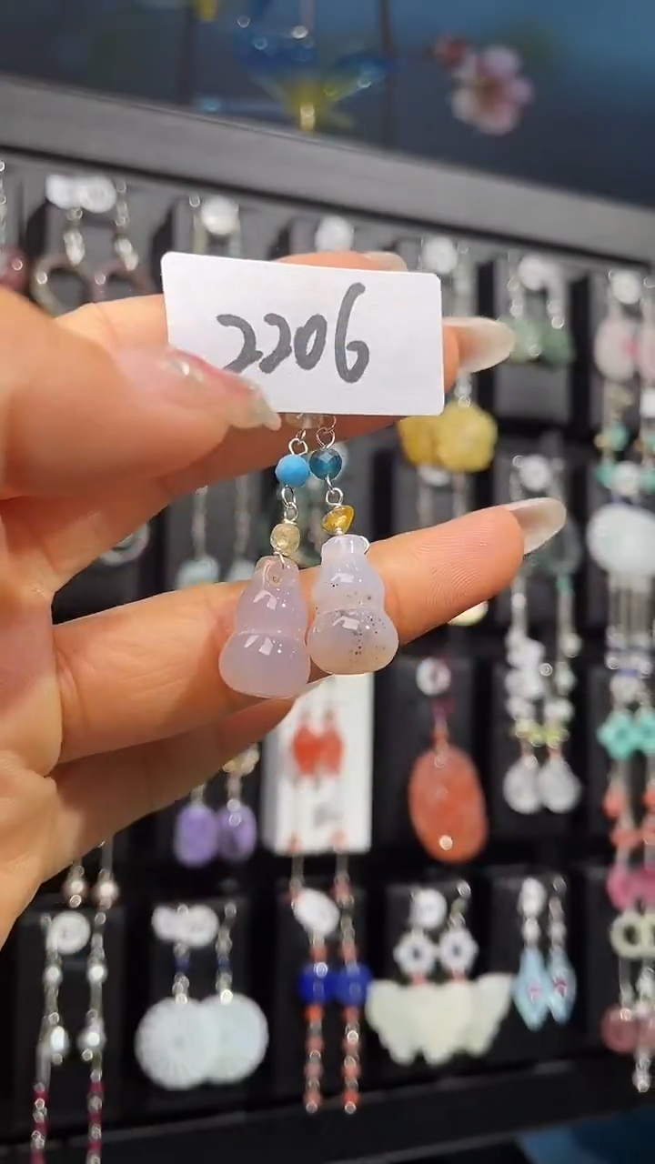 银S925镶嵌耳饰紫晶喜欢拍