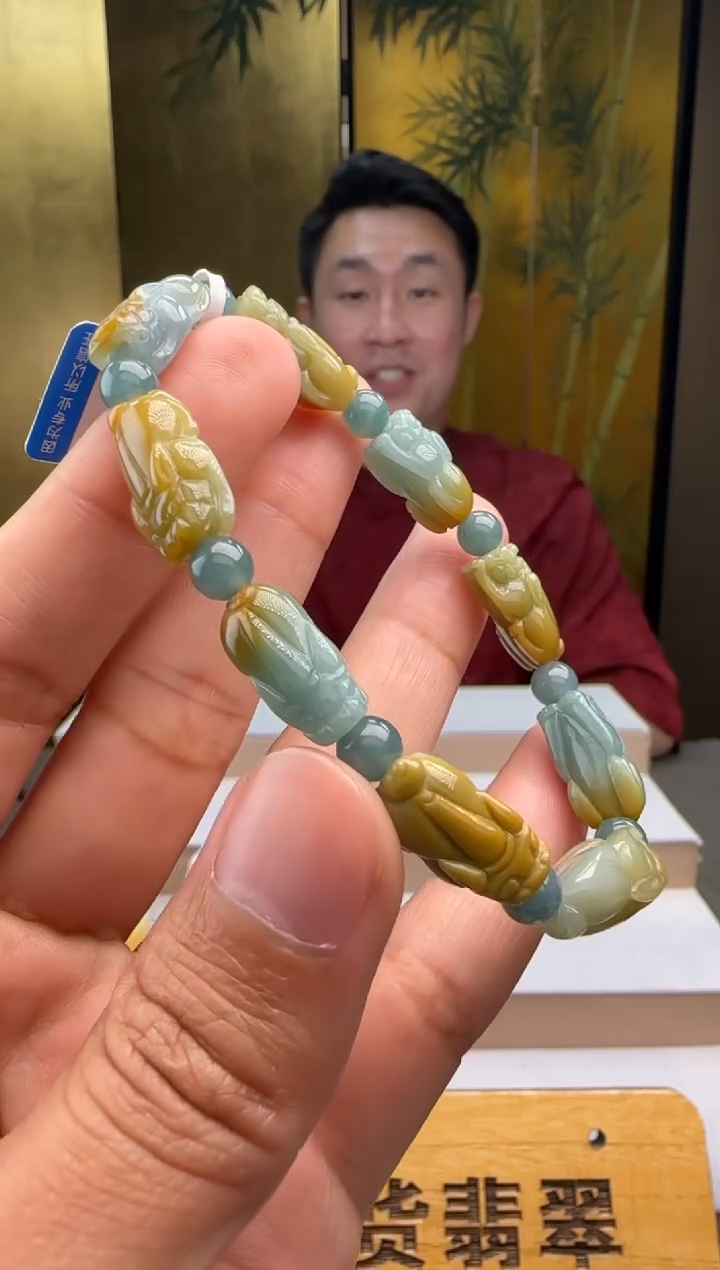 未镶嵌手链翡翠多样性发其一XM@@960Q3J07642