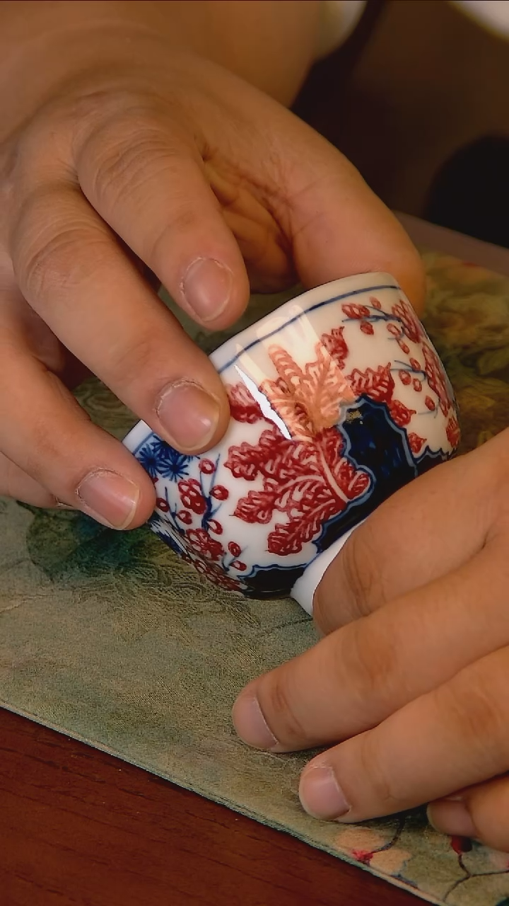 杯手工手绘杯杯很美丽