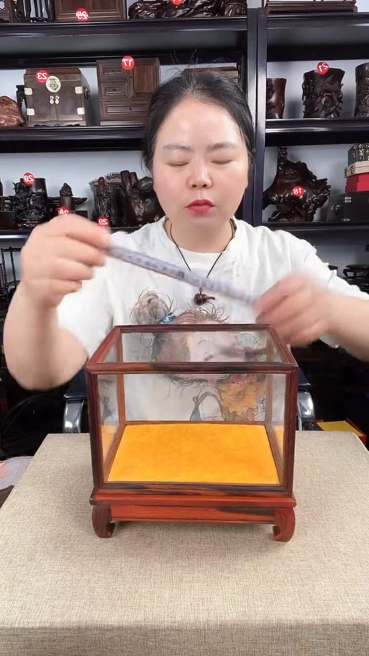 木1号玻璃罩老李红木工艺品