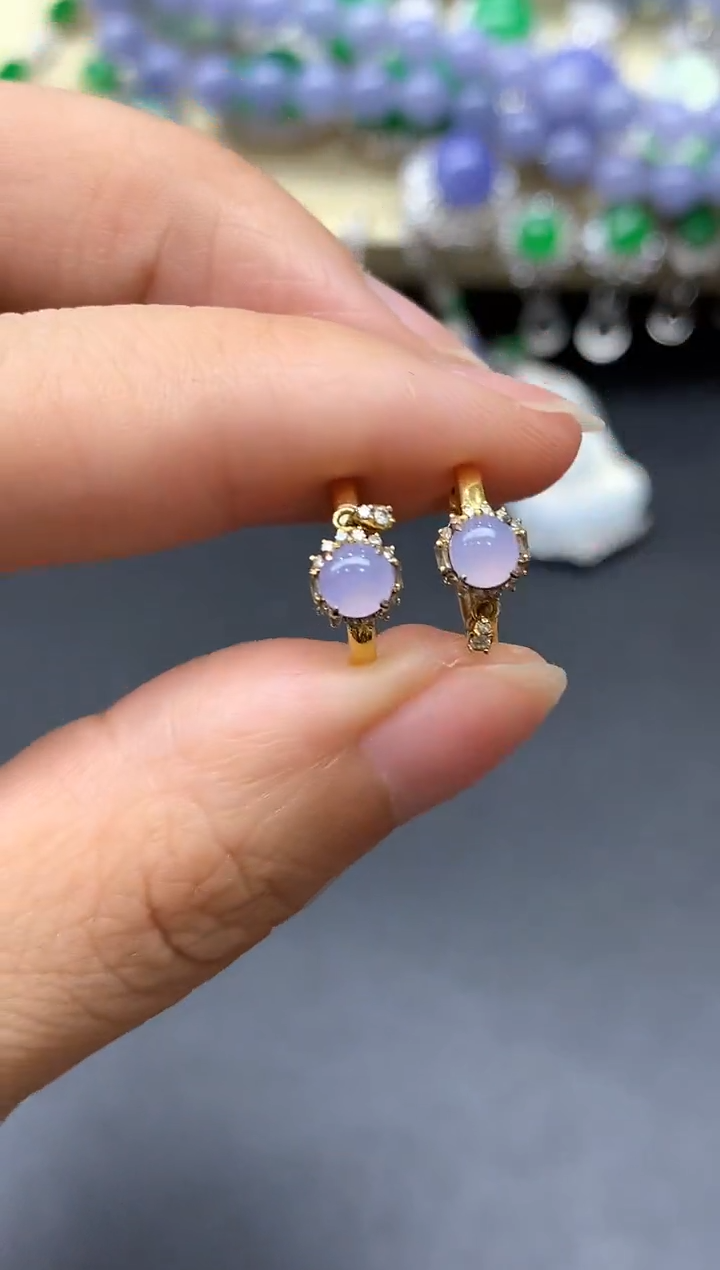 颈饰18K金镶嵌翡翠421-中国好珍宝