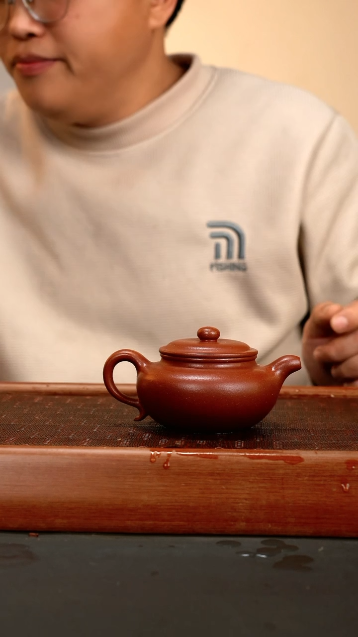 【闪购商品】紫砂茶壶sy 红降坡 仿古