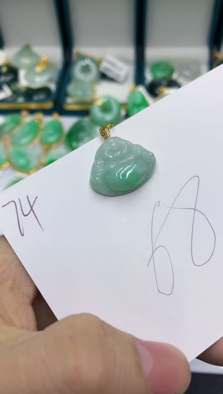 【闪购商品】翡翠颈饰18K金镶嵌号链接
