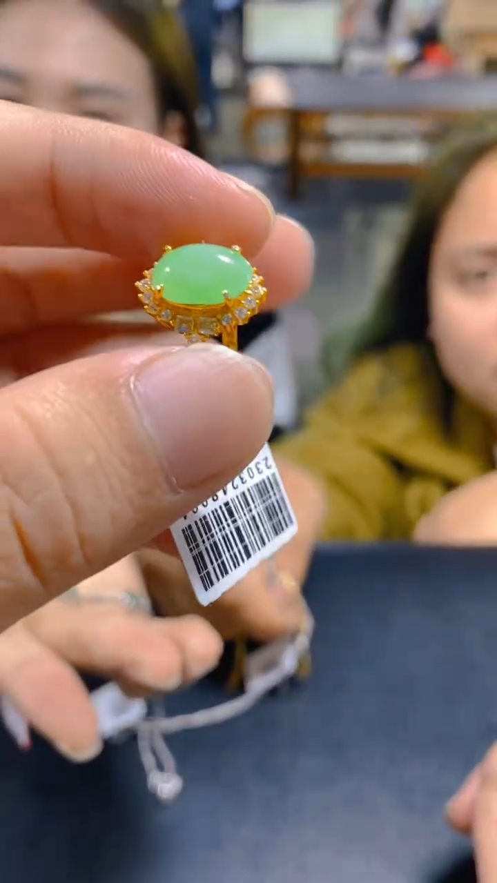 【闪购商品】翡翠戒指银S925镶嵌0917522645多样性发一