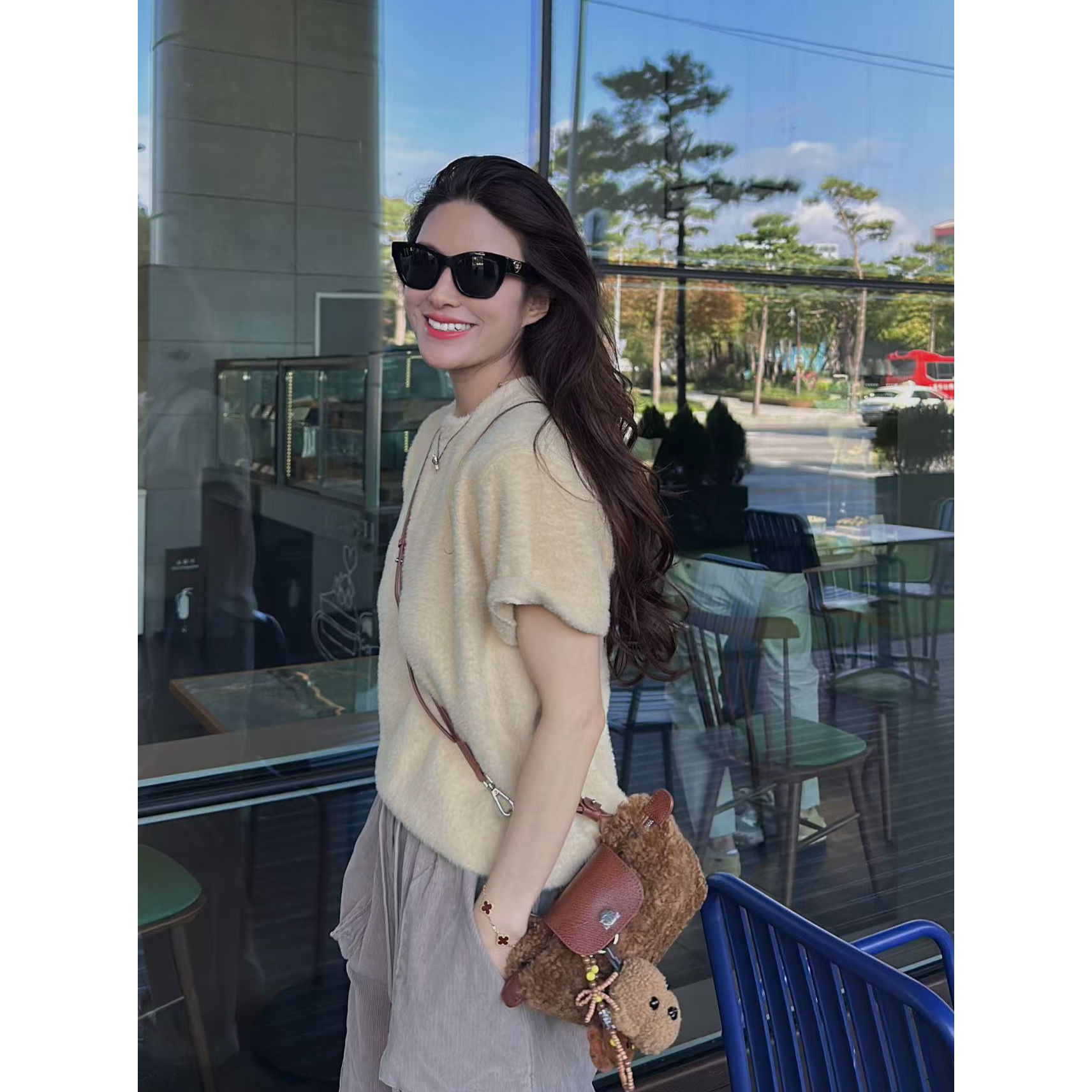 娜一家 2025年款韩国东大门公鸡家毛毛T恤