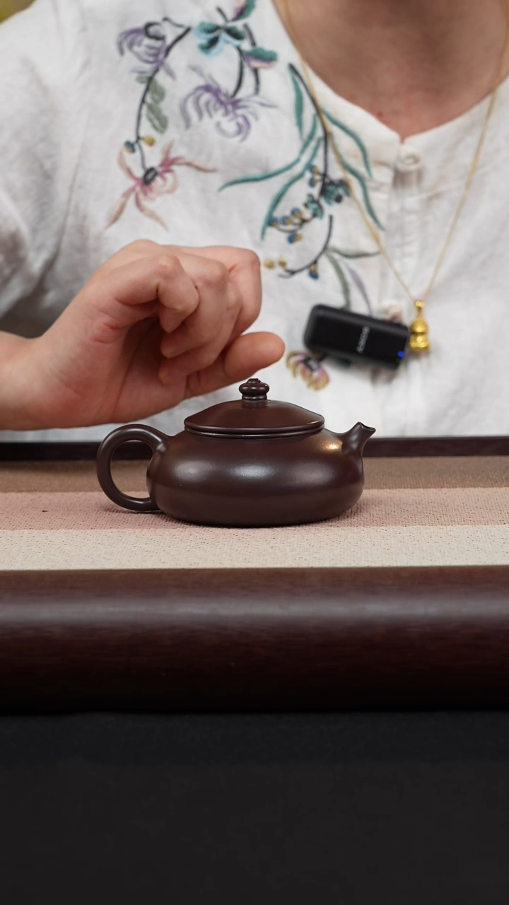 【闪购商品】紫砂茶壶老紫泥寒江MH-1787