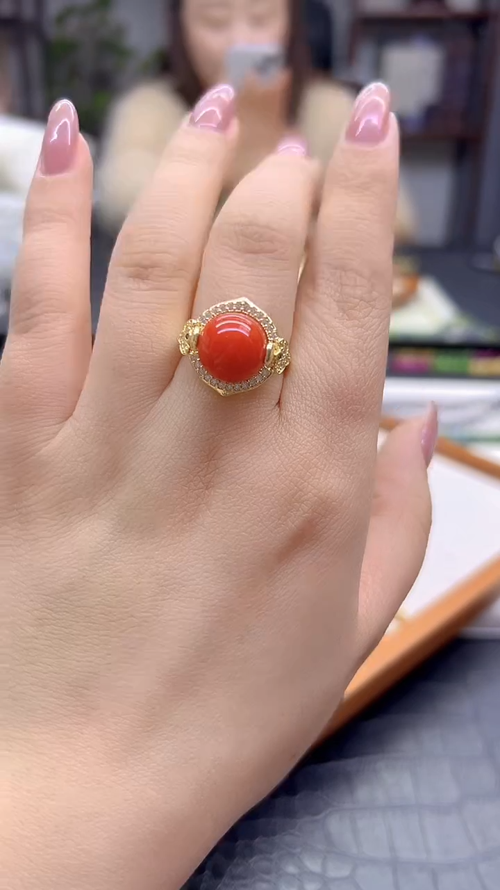 14K金镶嵌翡翠耳饰DIY款J128