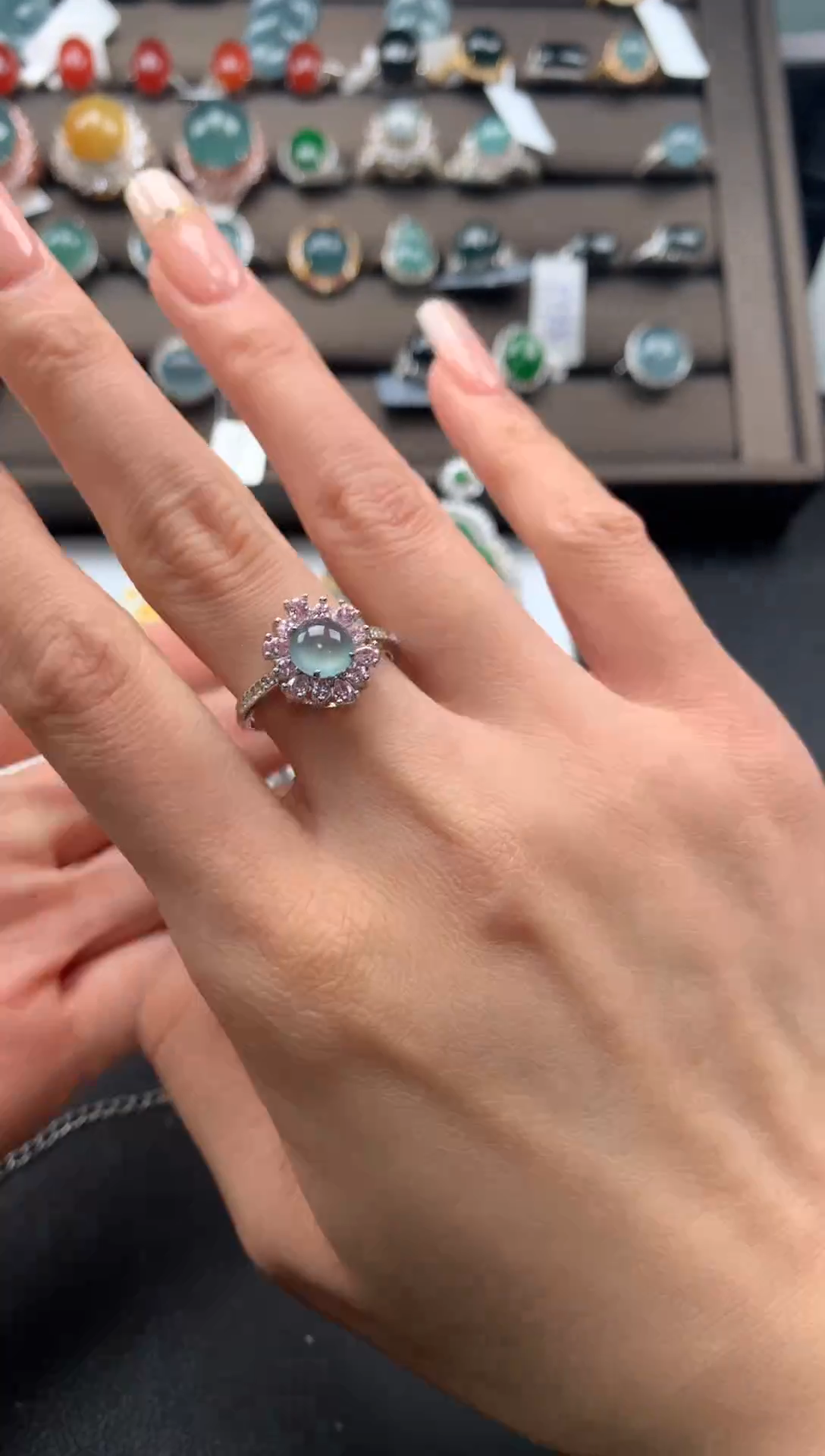 【闪购商品】翡翠戒指银S925镶嵌1111