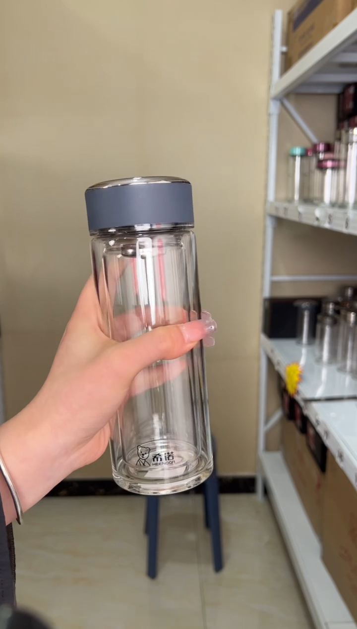 【闪购商品】双层高档285ml高硼硅茶杯