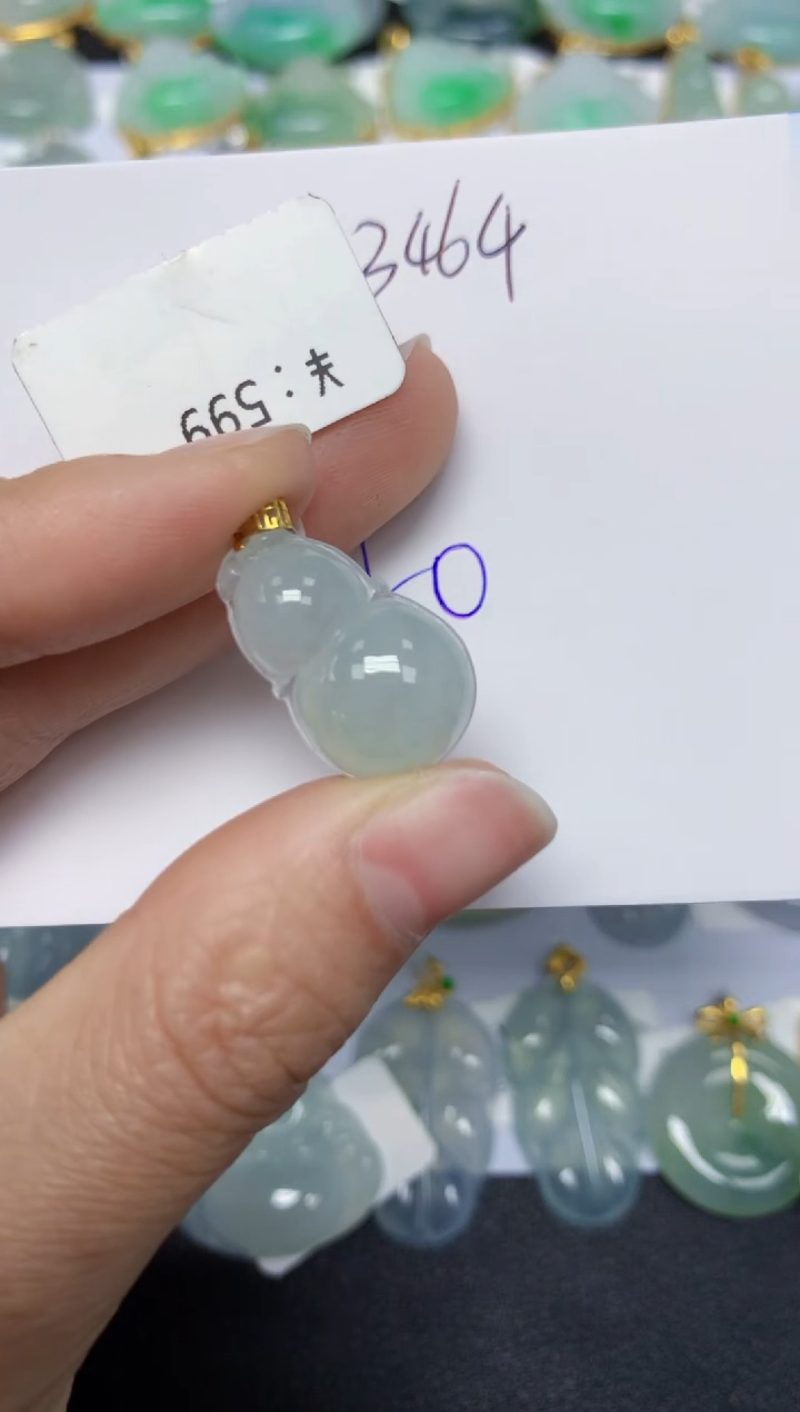 【闪购商品】翡翠颈饰18K金镶嵌天然翡翠A货