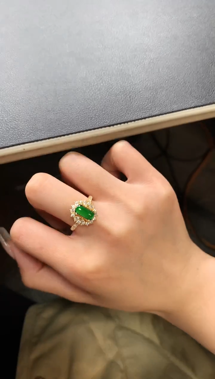 【闪购商品】翡翠戒指银S925镶嵌3325432