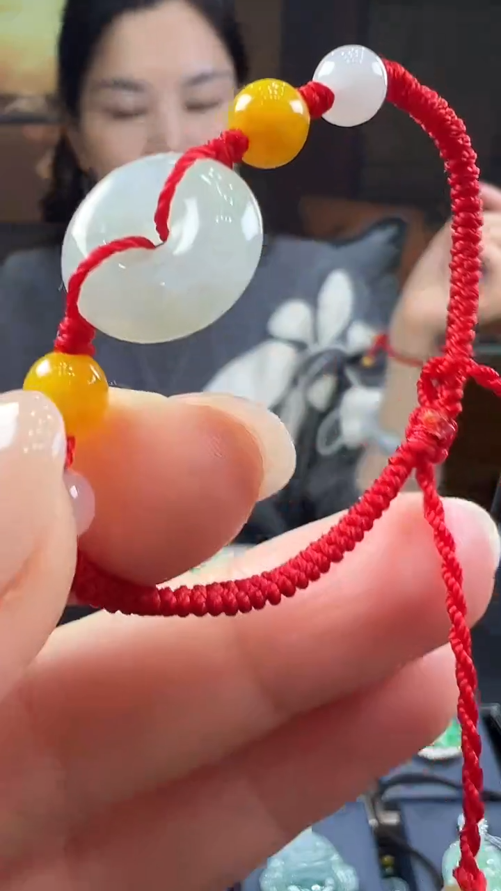 未镶嵌挂件翡翠儿童手绳