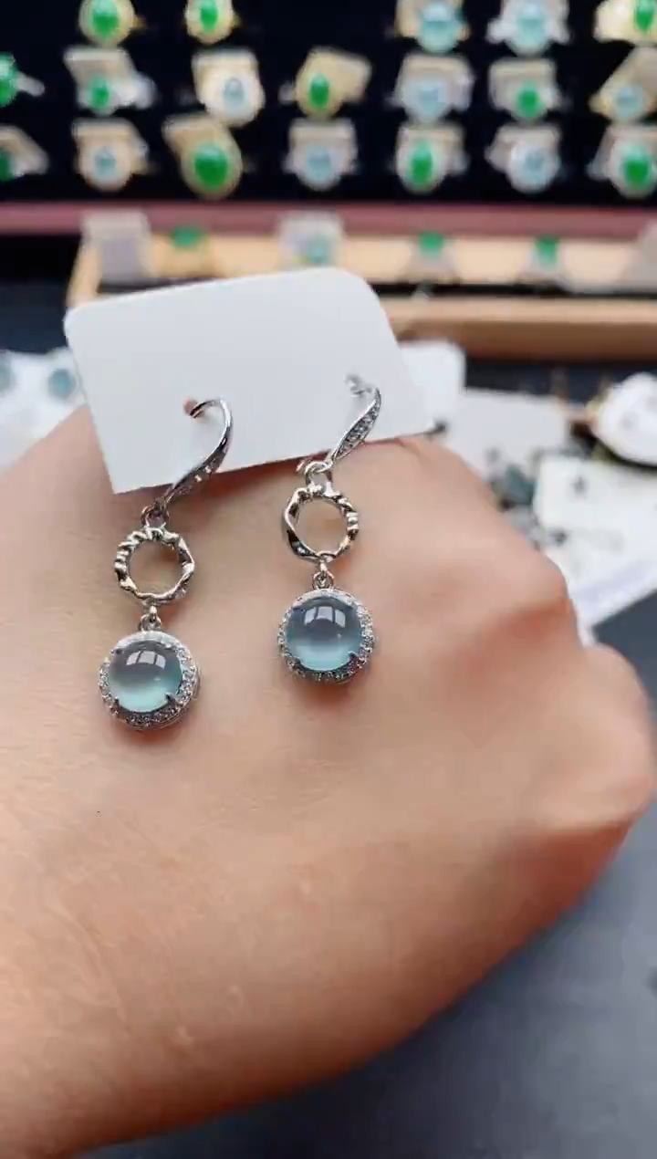 银S925镶嵌戒指翡翠1