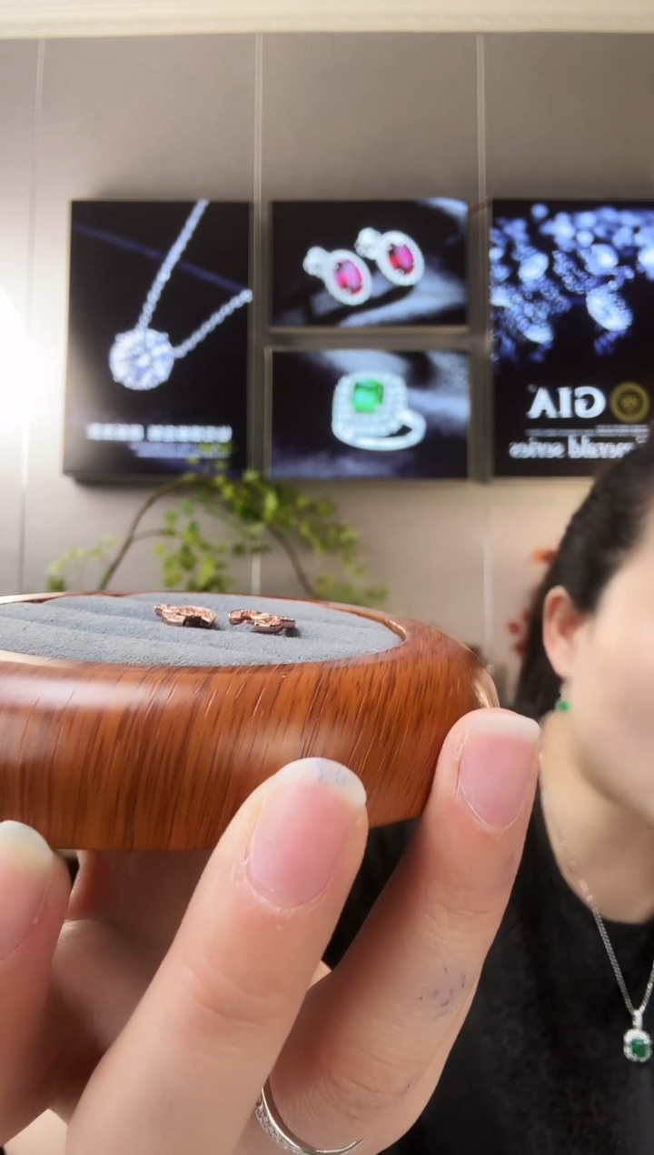 主播定制链接香槟金色款精品耳饰