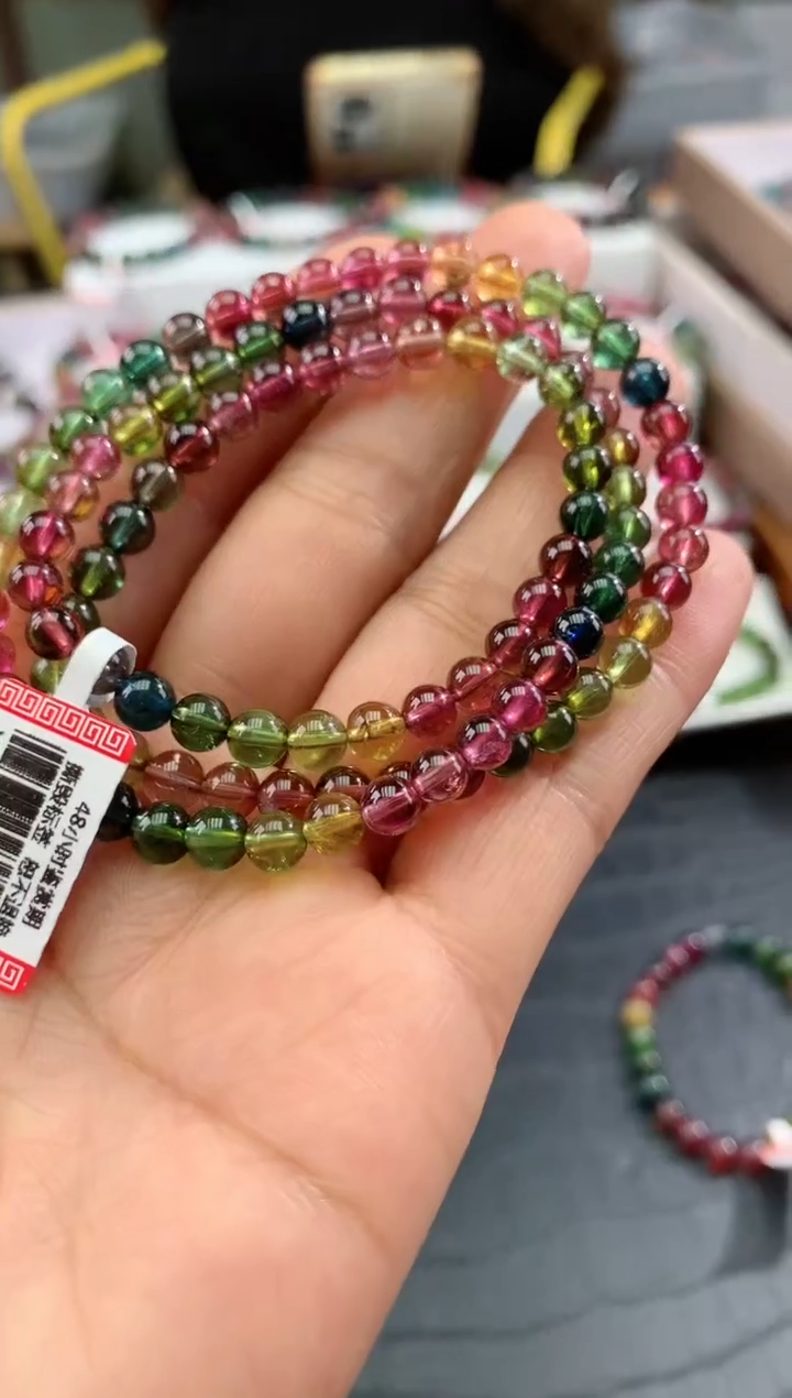 【闪购商品】碧玺手串未镶嵌多样性发一条