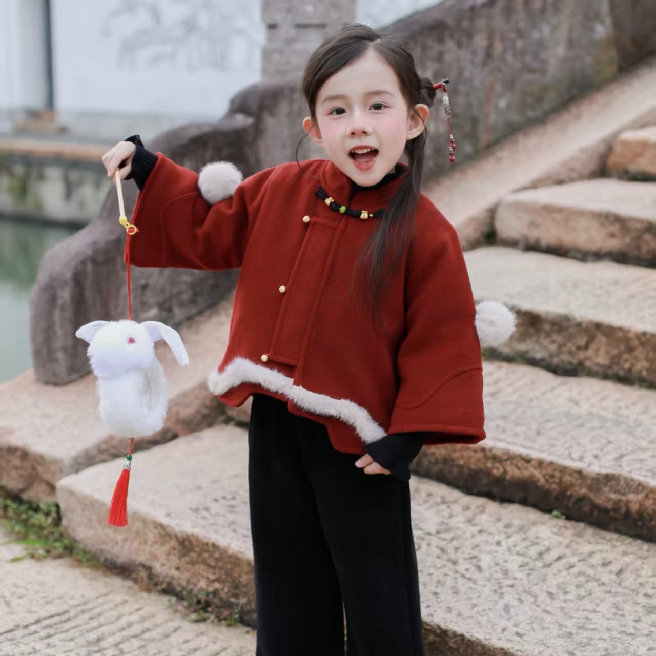 女童韩版节日氛围三件套套装C25