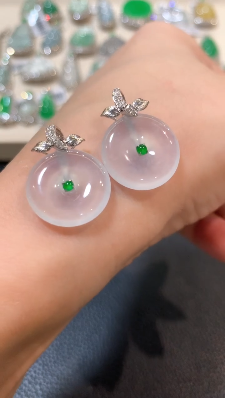 翡翠18K金镶嵌吊坠(不含链)n20多样性一件发货