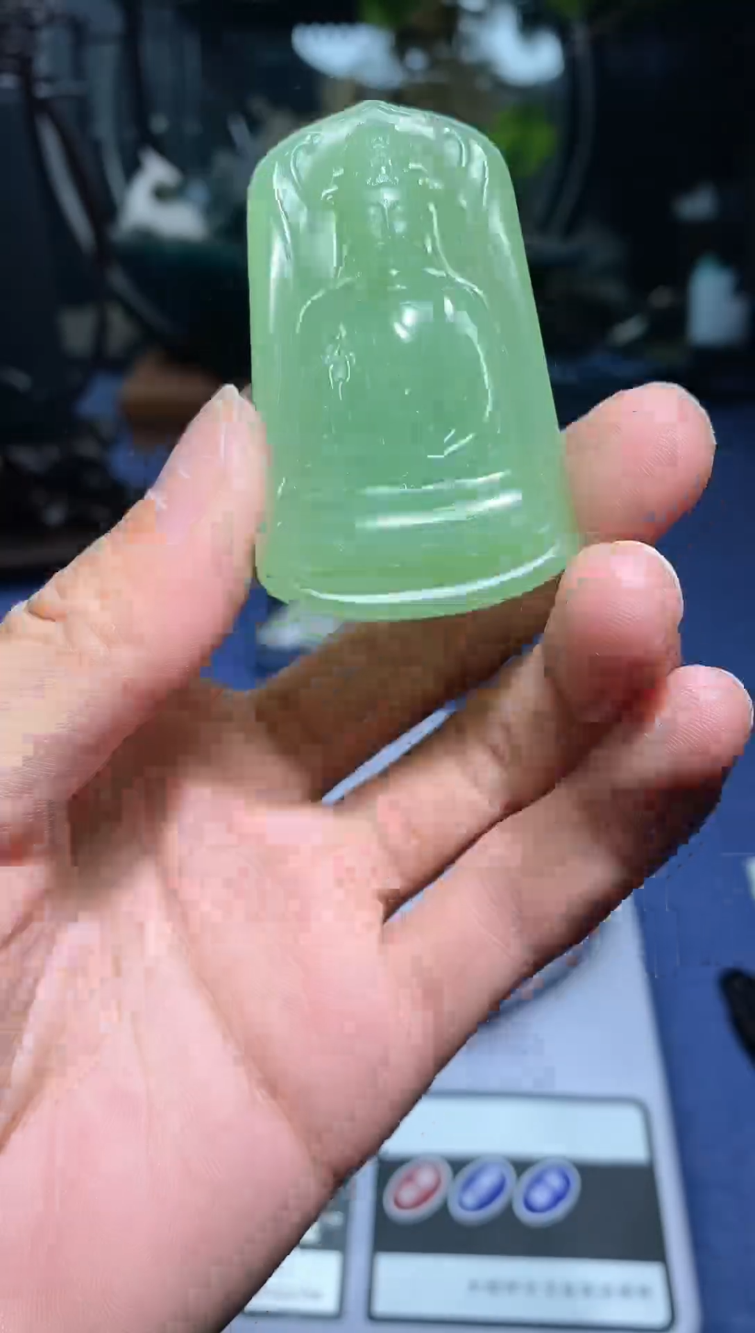 【闪购商品】和田玉颈饰未镶嵌和田玉湖水绿素衣观音