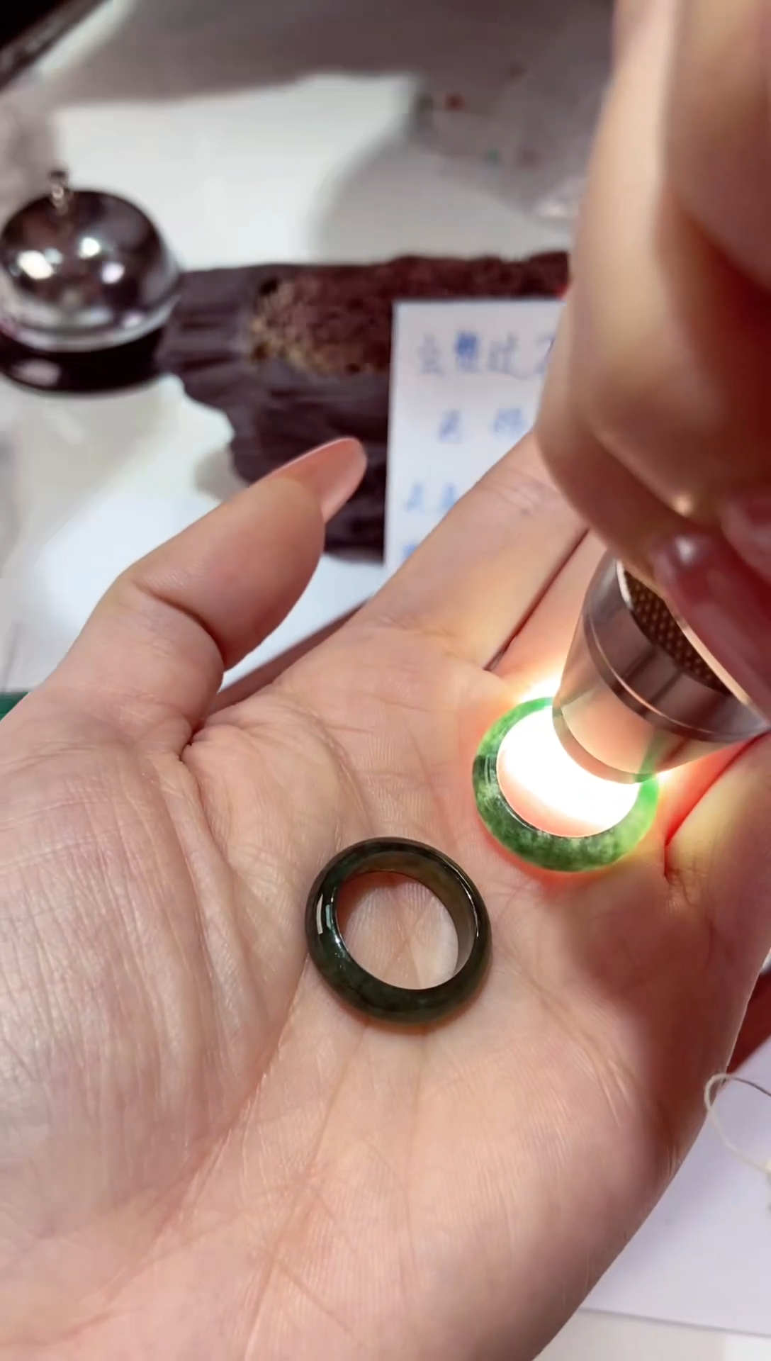 颈饰未镶嵌翡翠翡翠戒圈随机发货