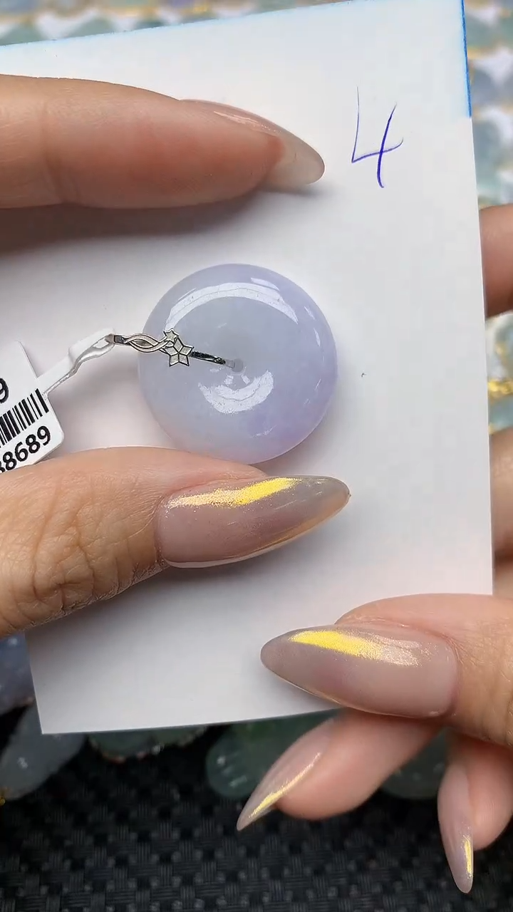 【闪购商品】翡翠颈饰18K金镶嵌天然翡翠A货