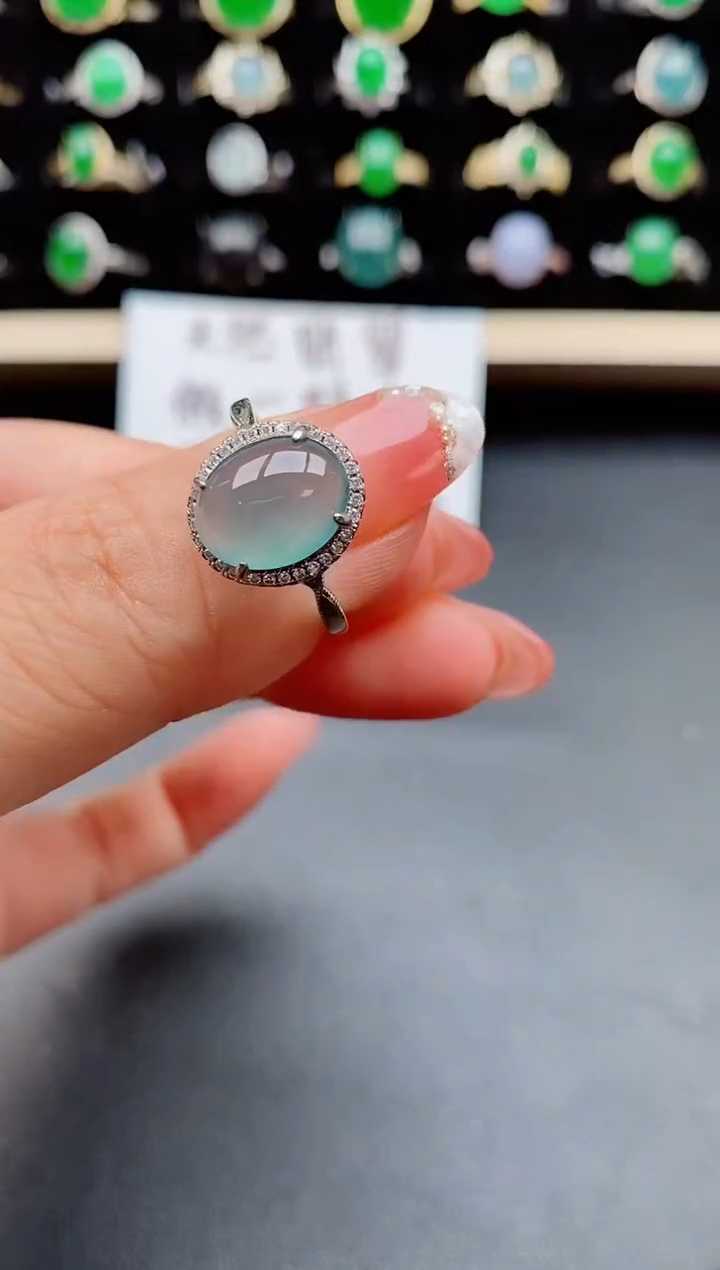 【闪购商品】翡翠戒指银S925镶嵌50800