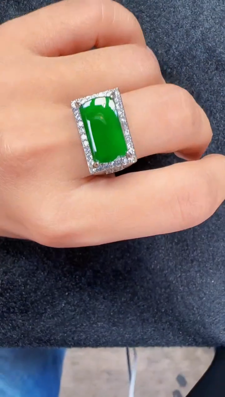 未镶嵌定制翡翠翡翠戒指31