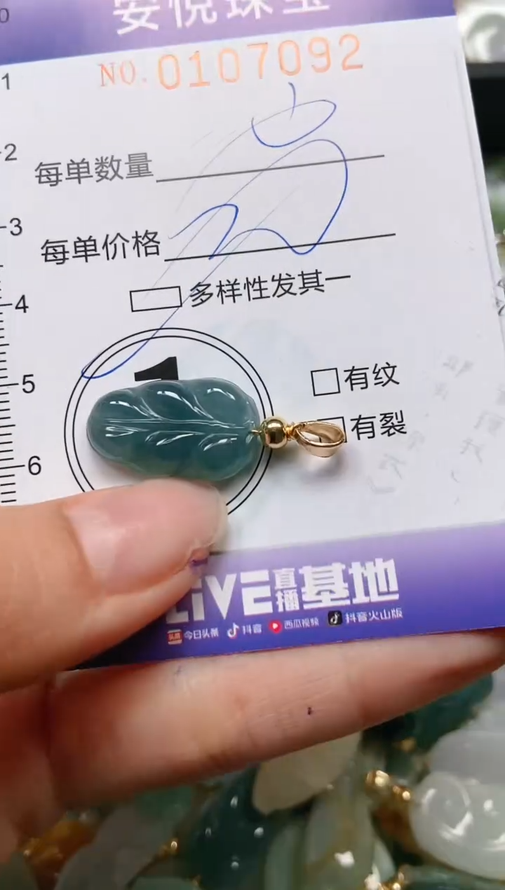 【闪购商品】翡翠颈饰未镶嵌闪购0107092多样性发其一