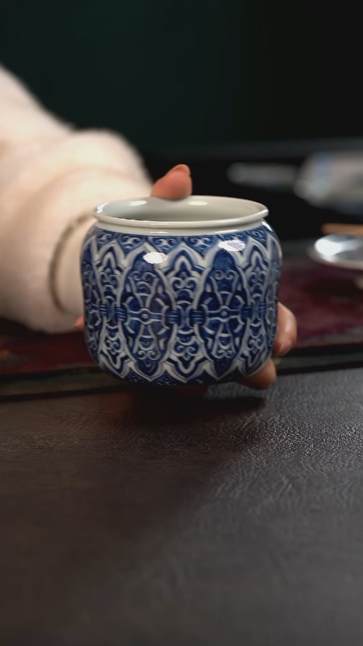 研山琢器锦地明轮葫芦水洗