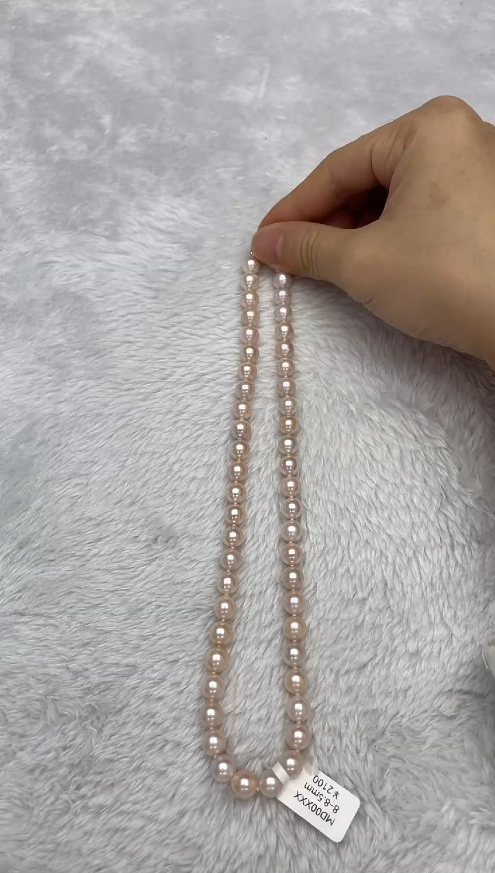 项链银S925镶嵌海水珍珠AK8-8.5mm