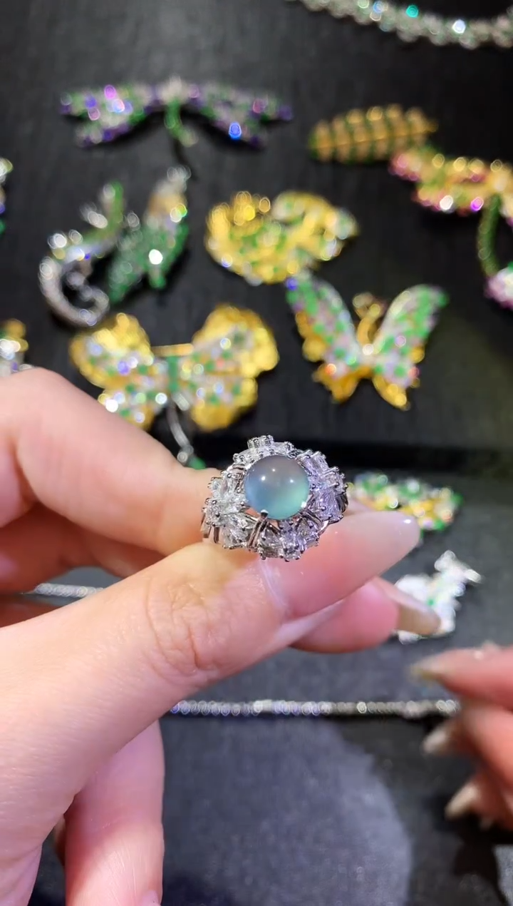 【闪购商品】翡翠戒指银S925镶嵌198戒指（多样性发货一件