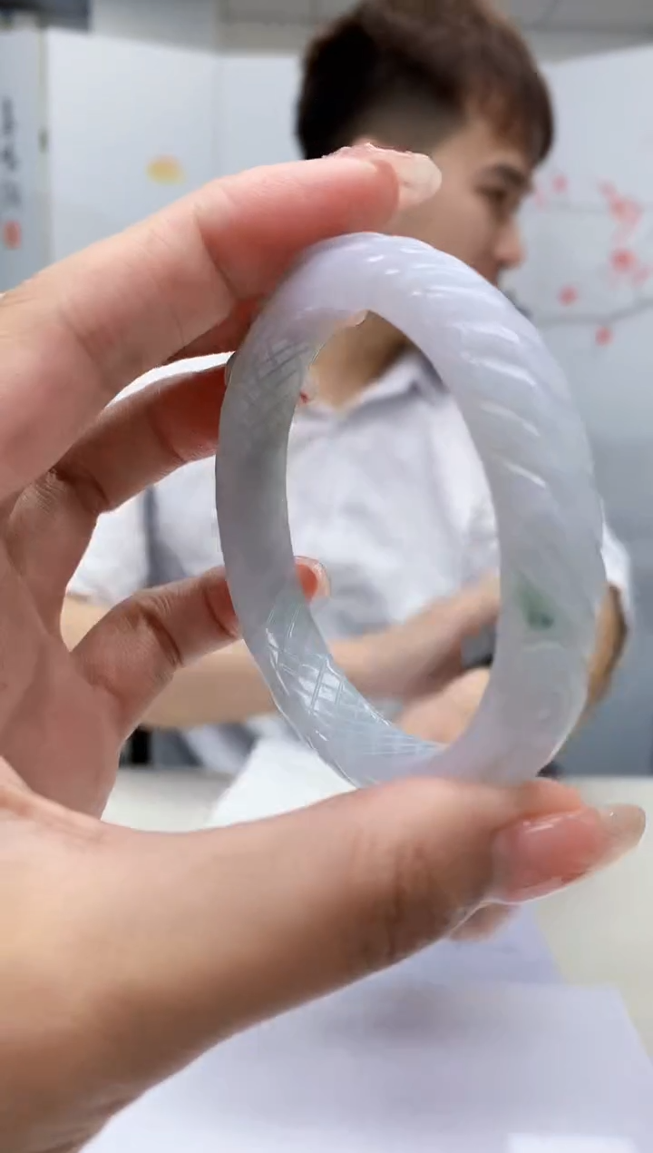 【闪购商品】定制翡翠未镶嵌4868MM-毛货手镯（56圈）290