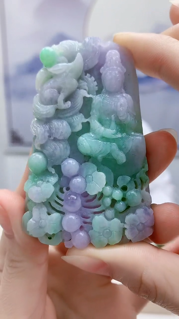 未镶嵌定制翡翠5176ry-毛货挂件64