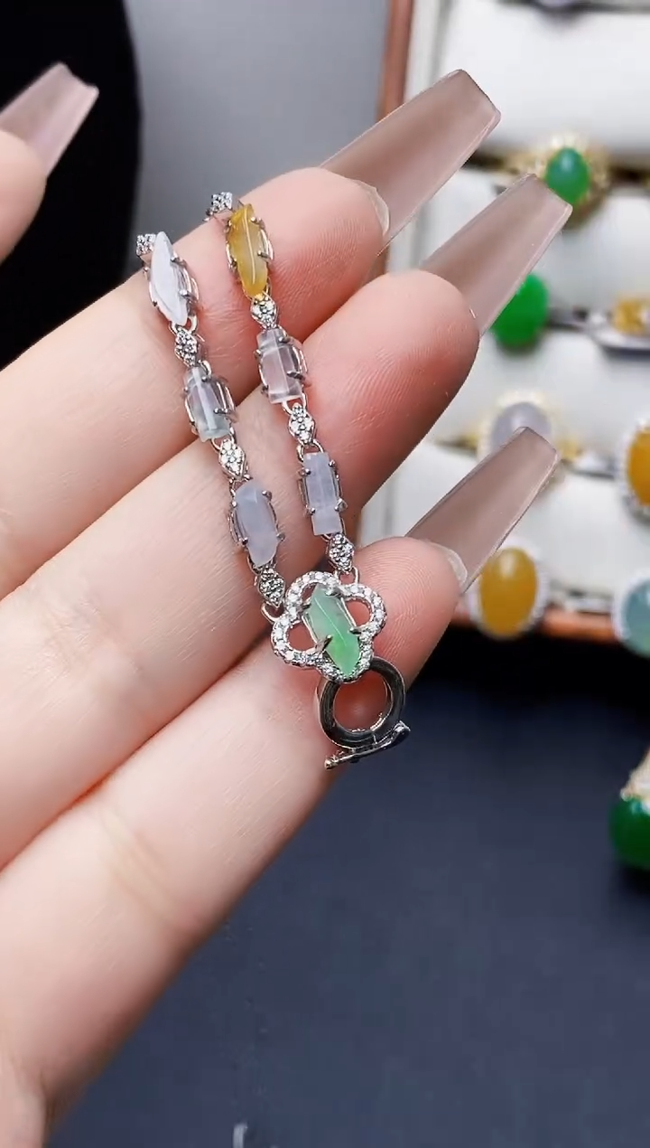 银S925镶嵌戒指翡翠1476