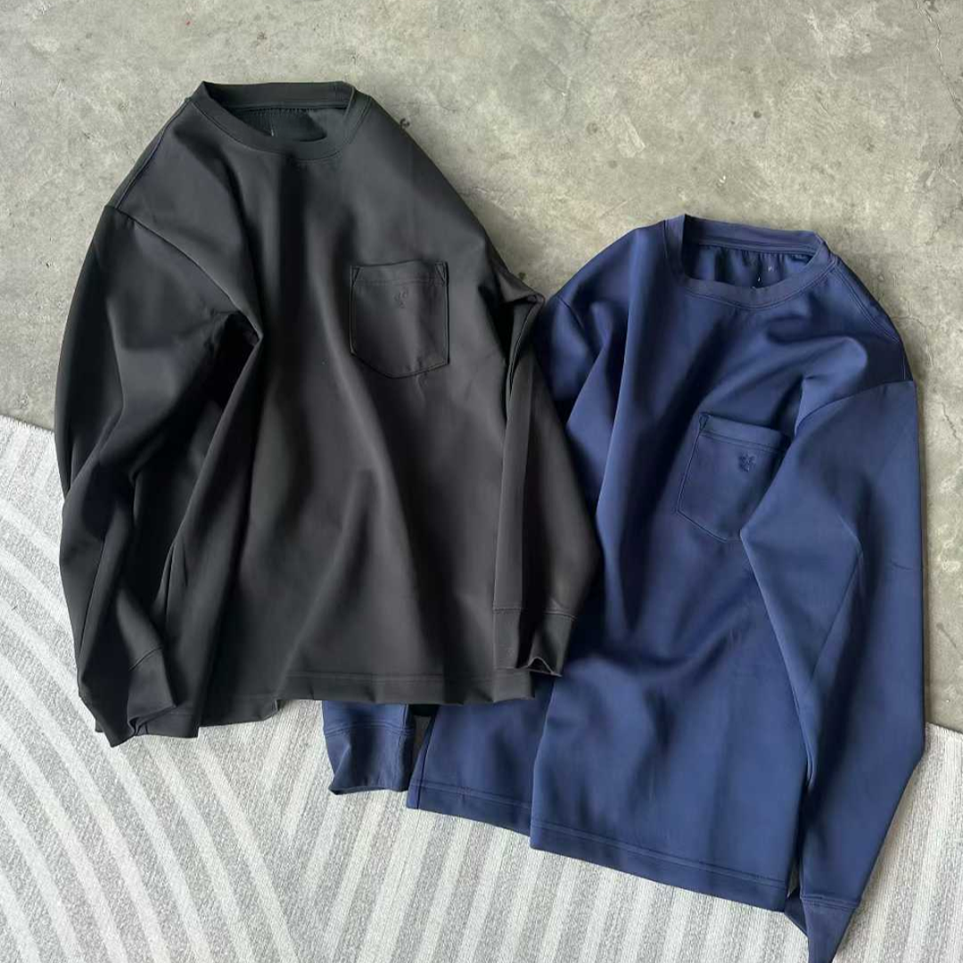 原单外贸山系户外风小高厚款卫衣