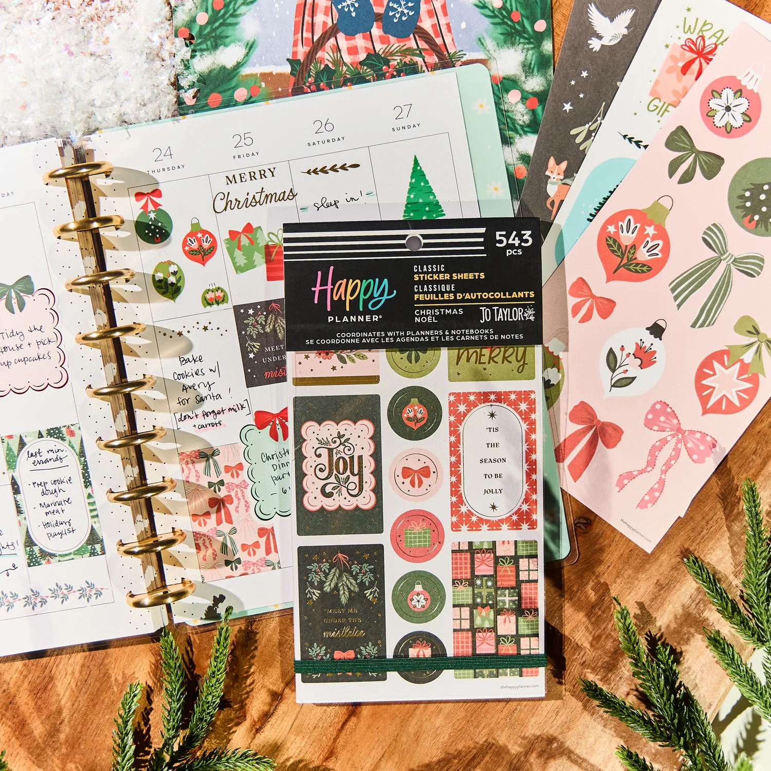 THE HAPPY PLANNER圣诞系列贴纸本30页不干胶切膜带背胶手帐周边