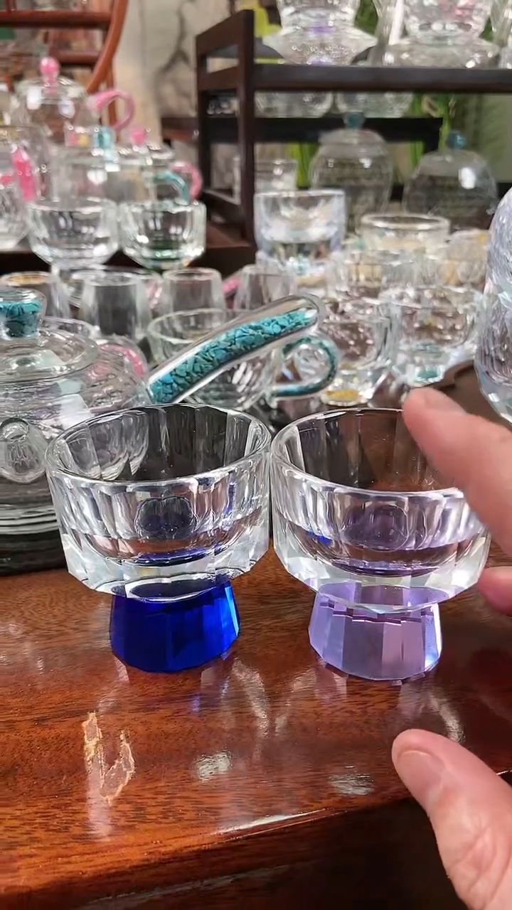 【闪购商品】蓝色+紫色竖纹一体杯2个装