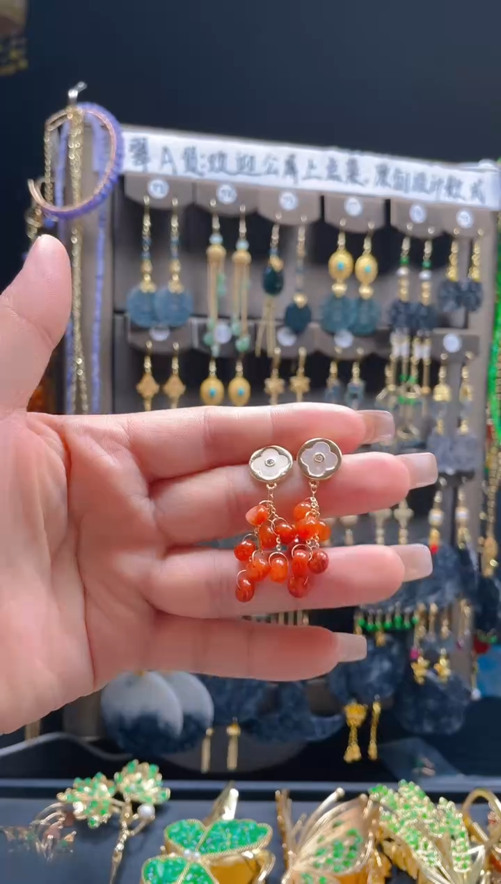 【闪购商品】翡翠耳饰合金048翡翠饰品