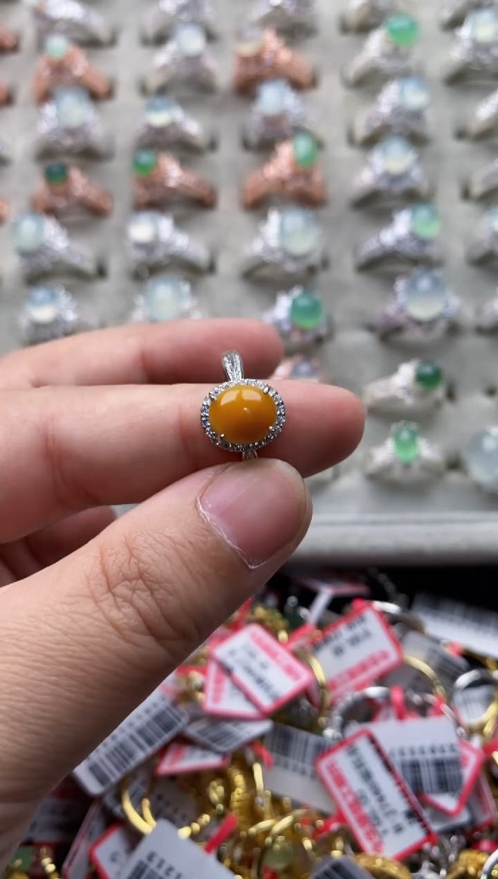 【闪购商品】翡翠戒指银S925镶嵌44444---10