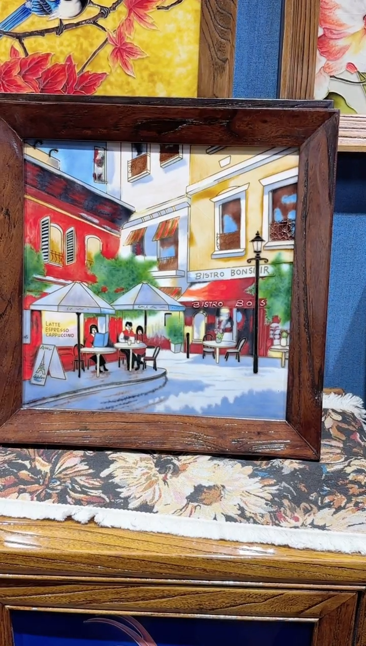 【闪购商品】瓷片37.37老榆木实木框特价福利