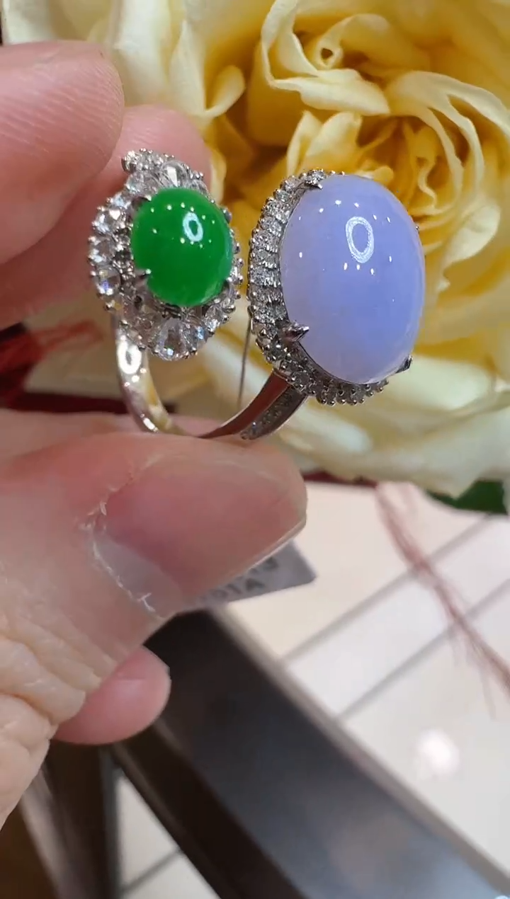 【闪购商品】翡翠戒指18K金镶嵌多样性团购发一件