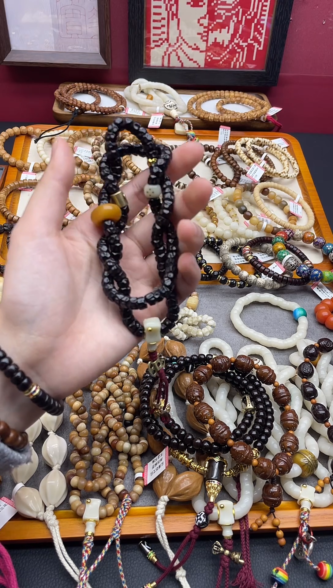 手串椰蒂印尼椰蒂雕刻无相工费燃烧机大肠长串108搭配款原创