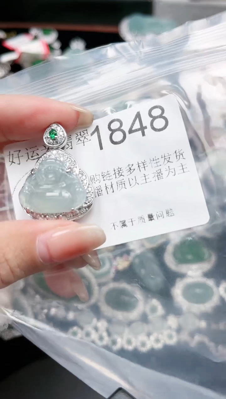 【闪购商品】翡翠颈饰未镶嵌1848赠皮绳