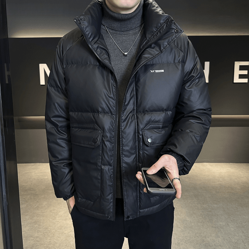 冬季男士夹克新款时尚百搭立领羽绒服休闲美式工装外套