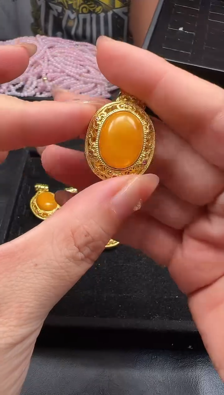 合金颈饰琥珀6140/多样性/发一件