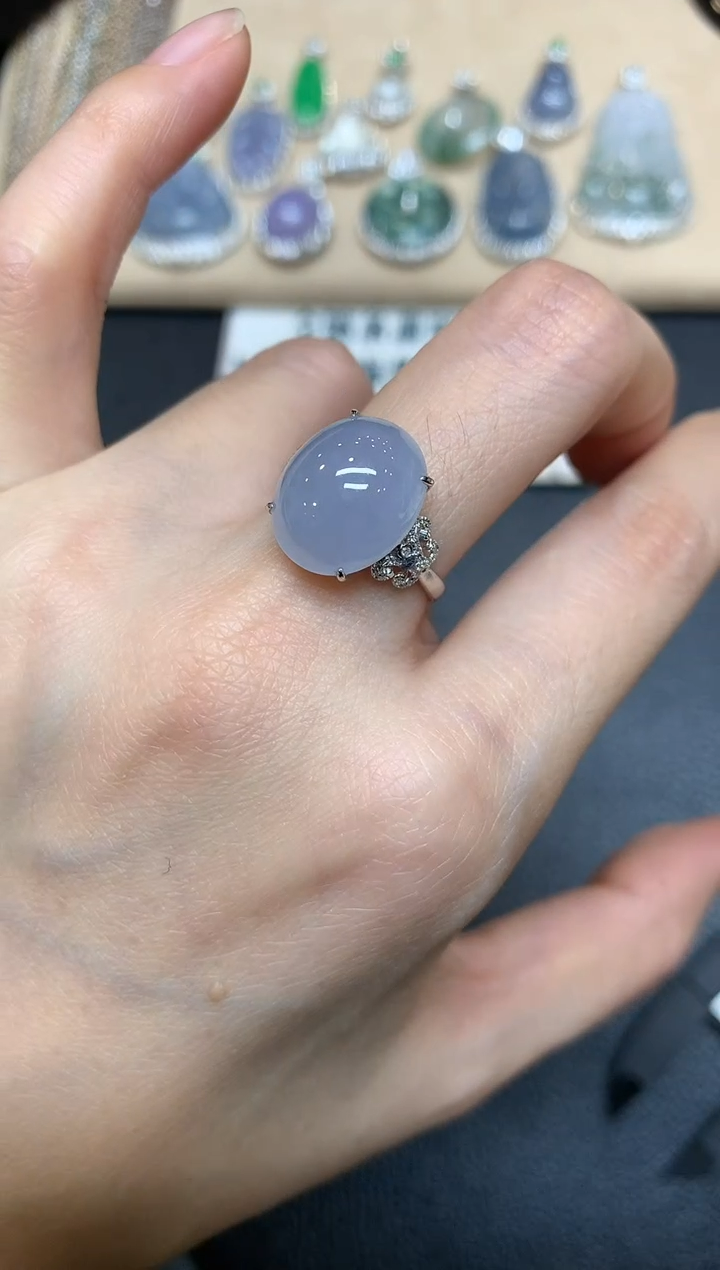 【闪购商品】翡翠戒指18K金镶嵌【无服务费