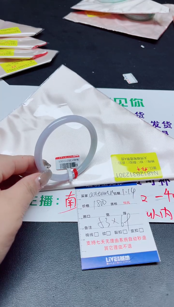 【闪购商品】翡翠手镯未镶嵌53+/12301