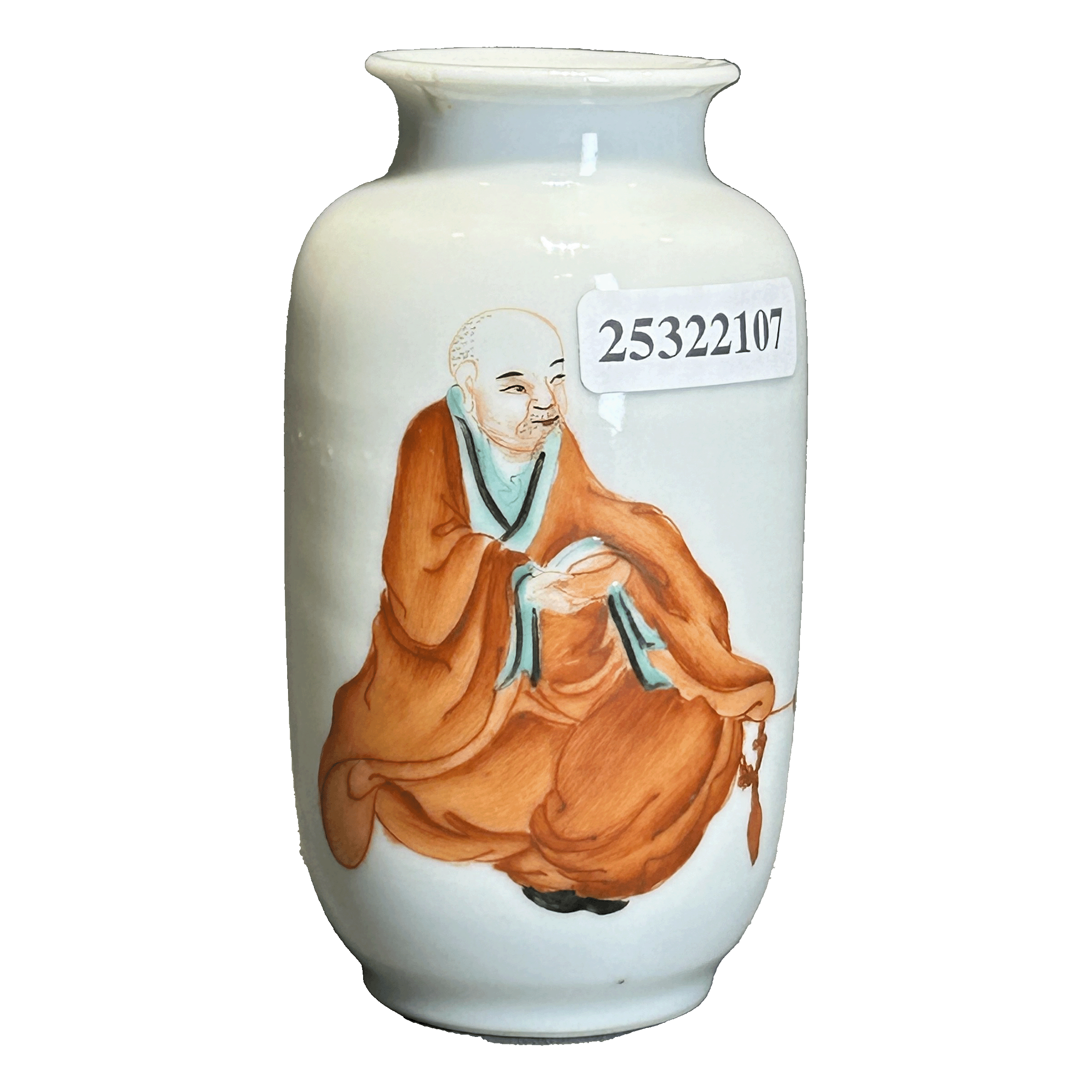 25322107x粉彩罗汉纹小灯笼瓶