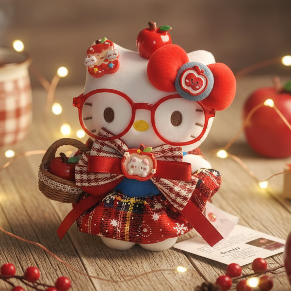 【平安果】正版hellokitty包包钥匙扣挂件圣诞节背包玩偶生日礼物