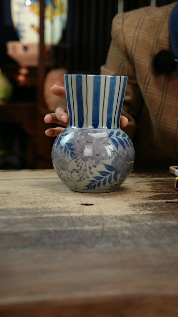 【闪购商品】瓷片景德镇纯手工釉下彩精品花瓶